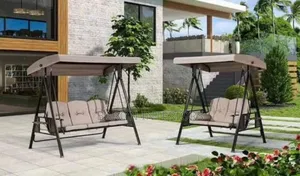 -Seat Deluxe Outdoor Patio Porch Swing With Weather