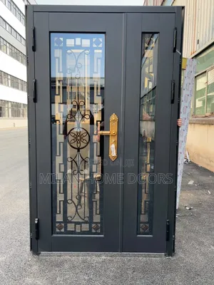Gray 4ft by 7ft Front/Ante Room Copper Glass Door