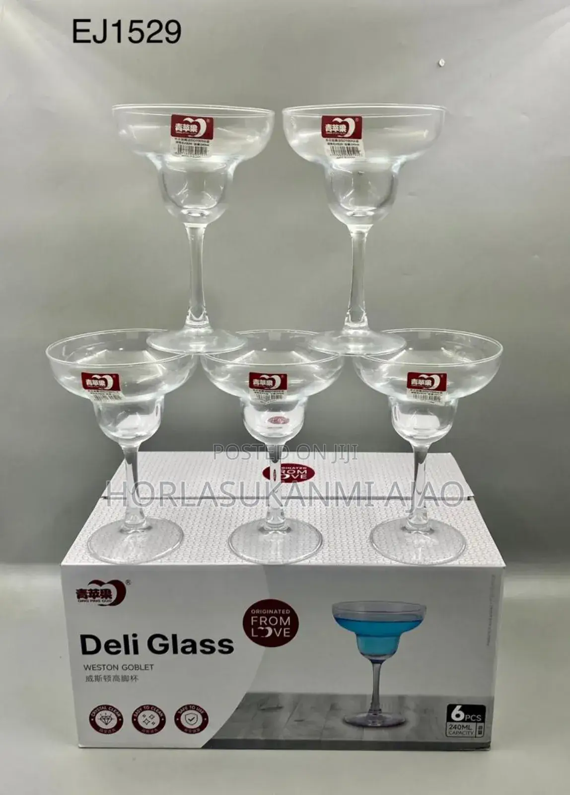 6pcs Glass Cups Gublet Glass Cups
