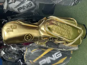 Pearly Gates Gold Leather Golf Bag