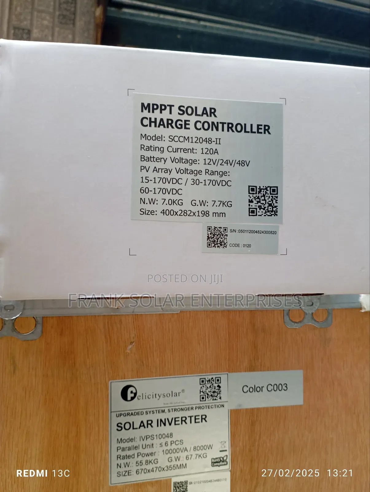 Felicity Solar Charge Controller 120ahms