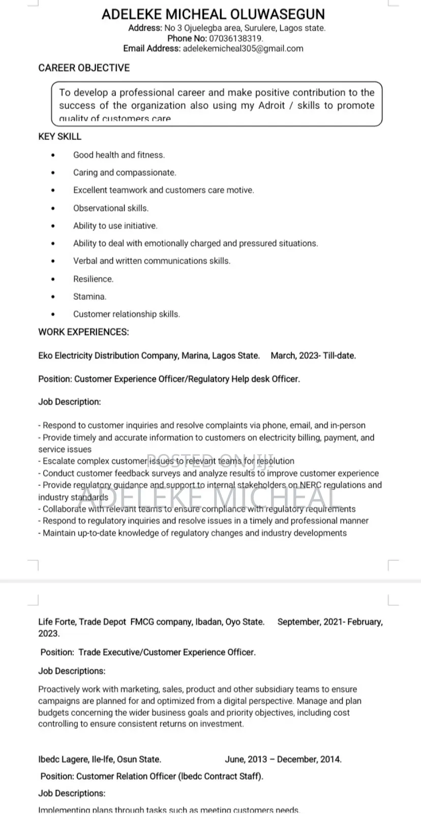 Seeking Career Opportunity