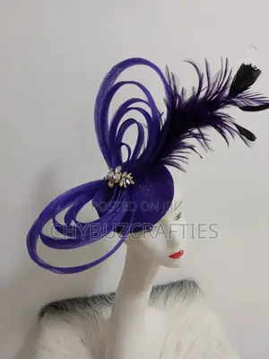 Purple Crinoline With Feathers