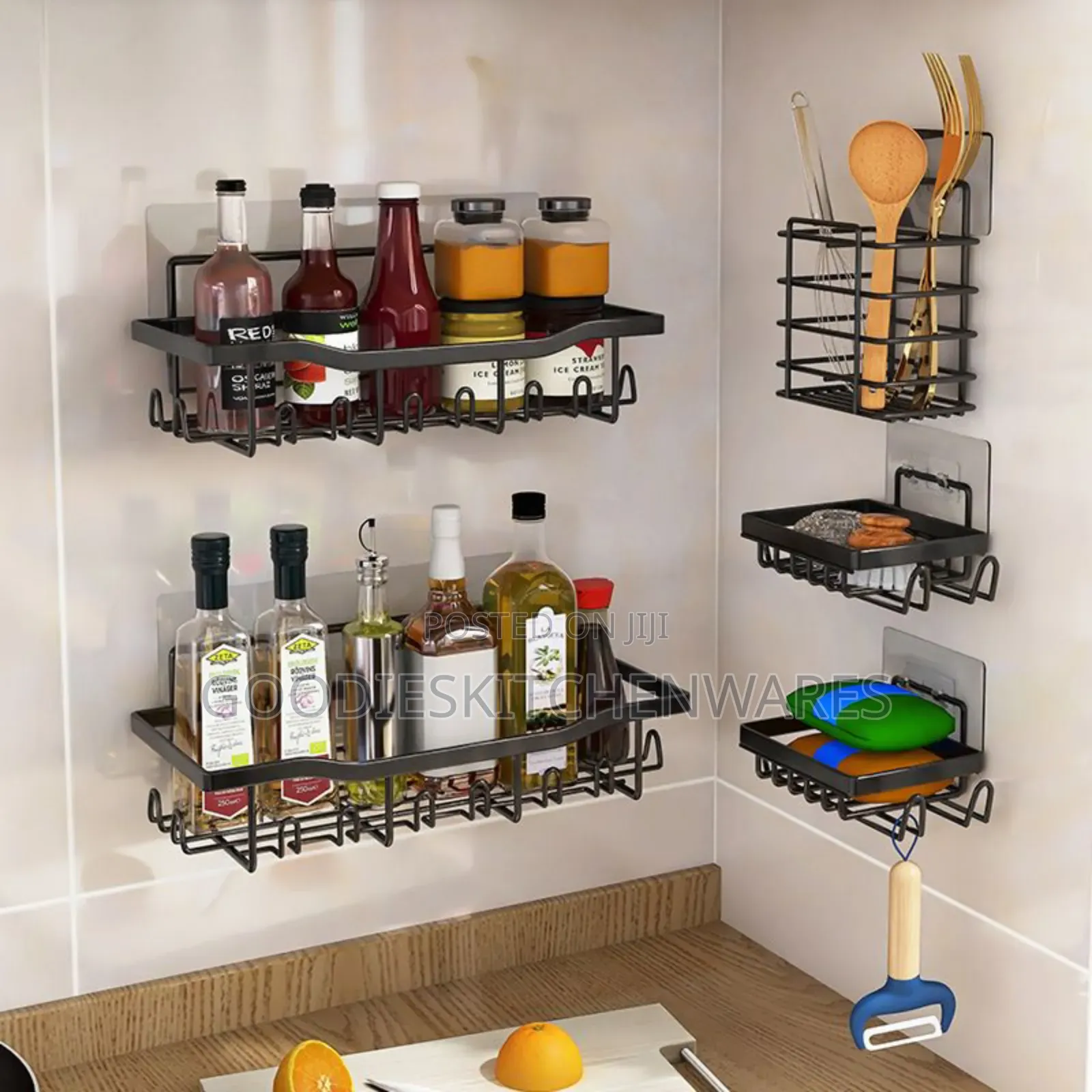 5 in 1 Bathroom Caddy Corner Rack Rectangular Design
