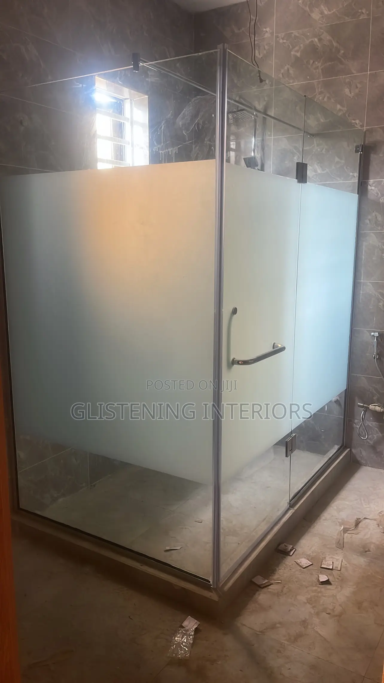 Shower Cubicle With A Frosted Glass