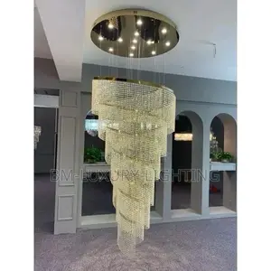 Nordic Large Spiral Design Raindrops Chandeliers