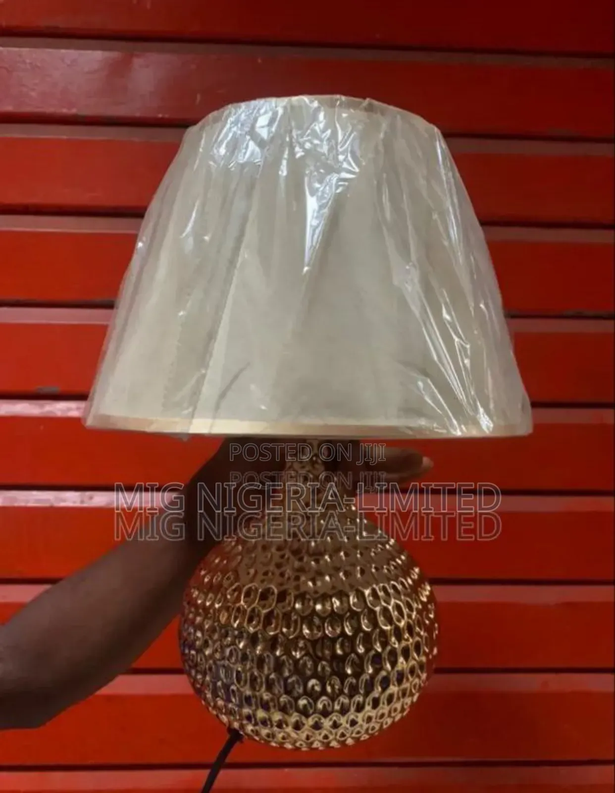 1pc Ceramic Bedside Table Lamp 45cm