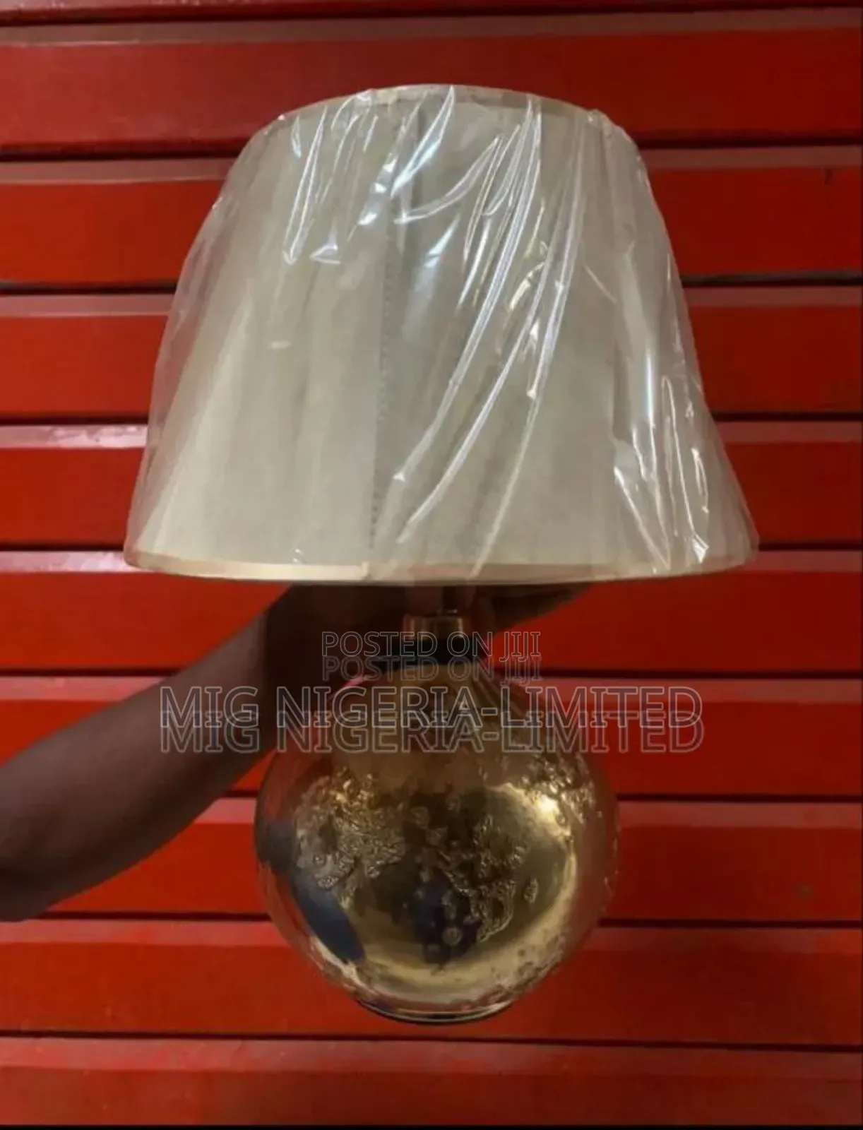 1pc Ceramic Bedside Table Lamp 45cm