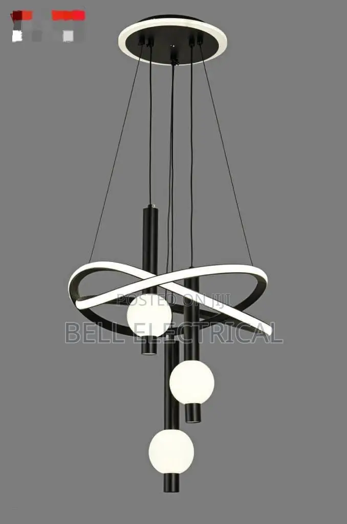 Modern Round Spherical Shade Led Suspension Chandeliers