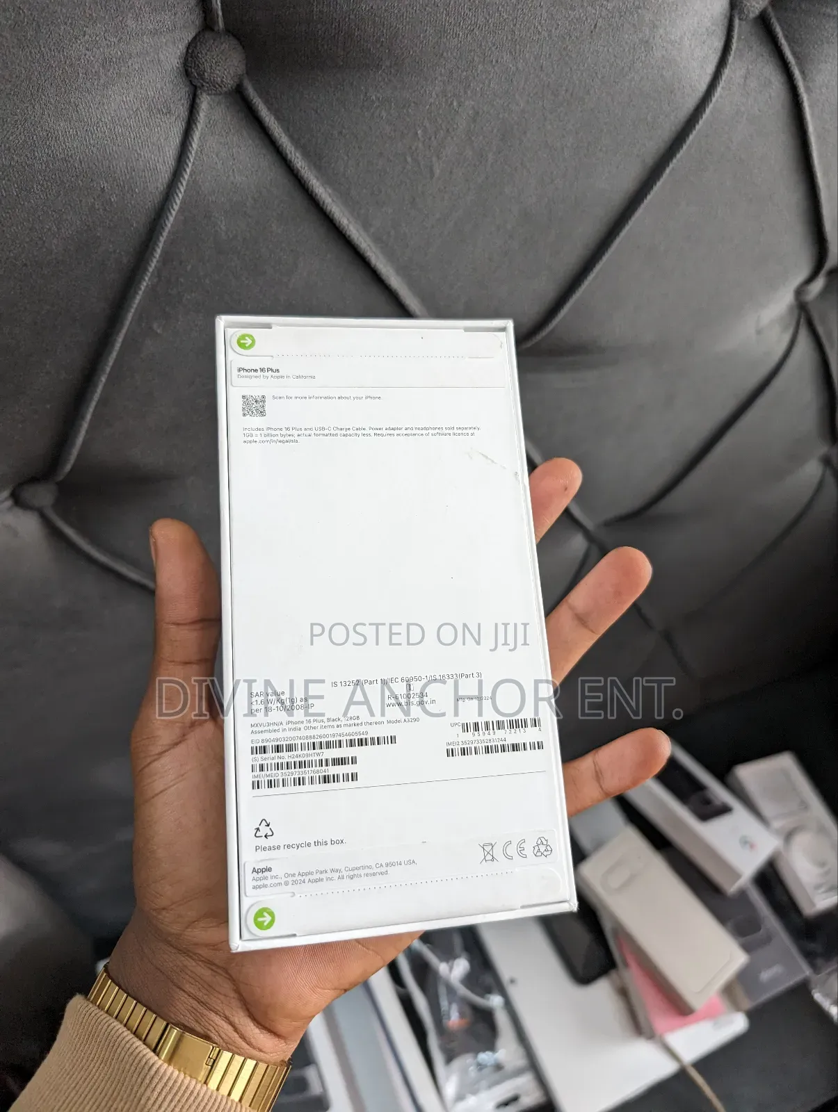 New Apple iPhone 16 Plus 128 GB Black