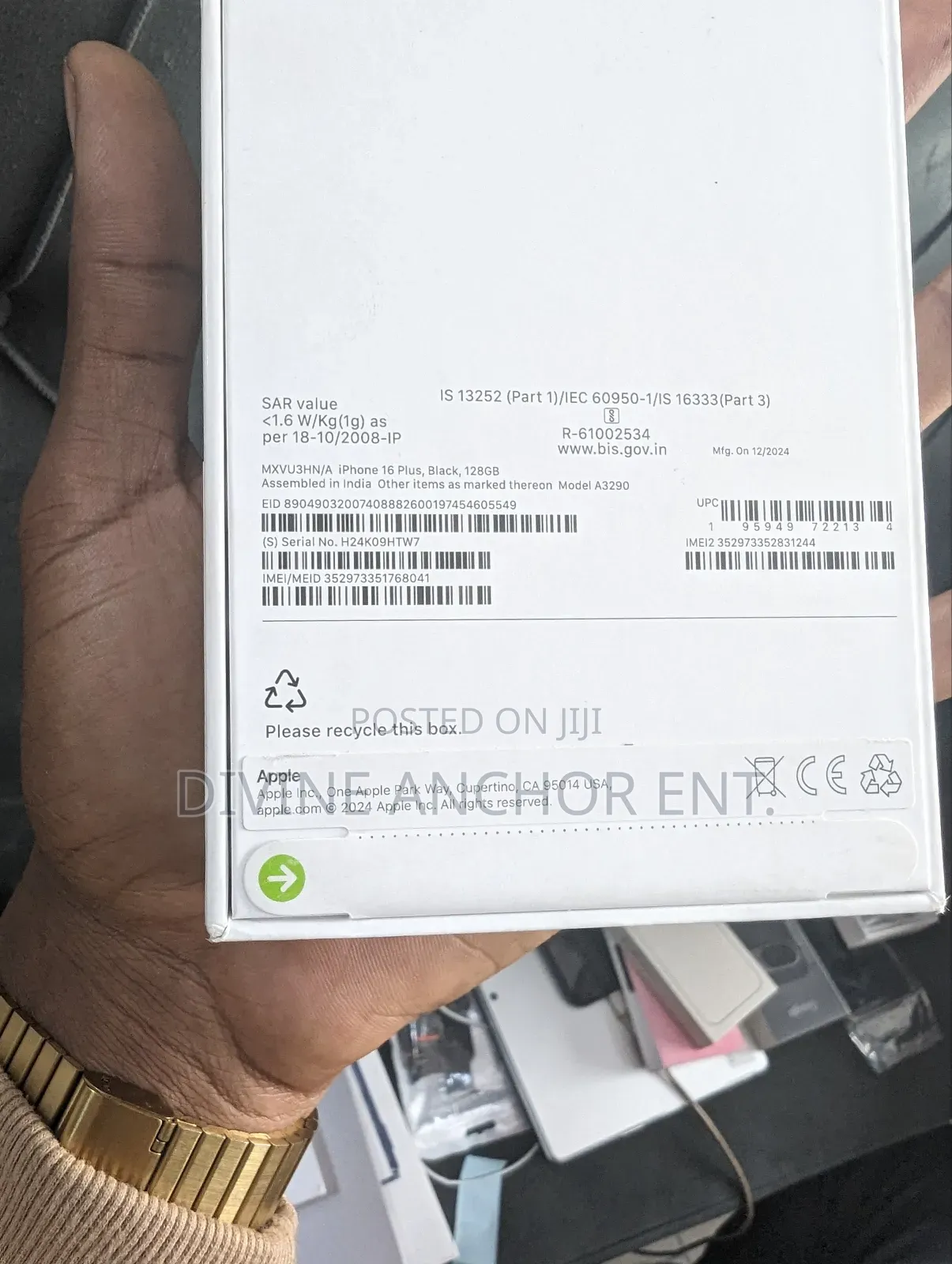 New Apple iPhone 16 Plus 128 GB Black