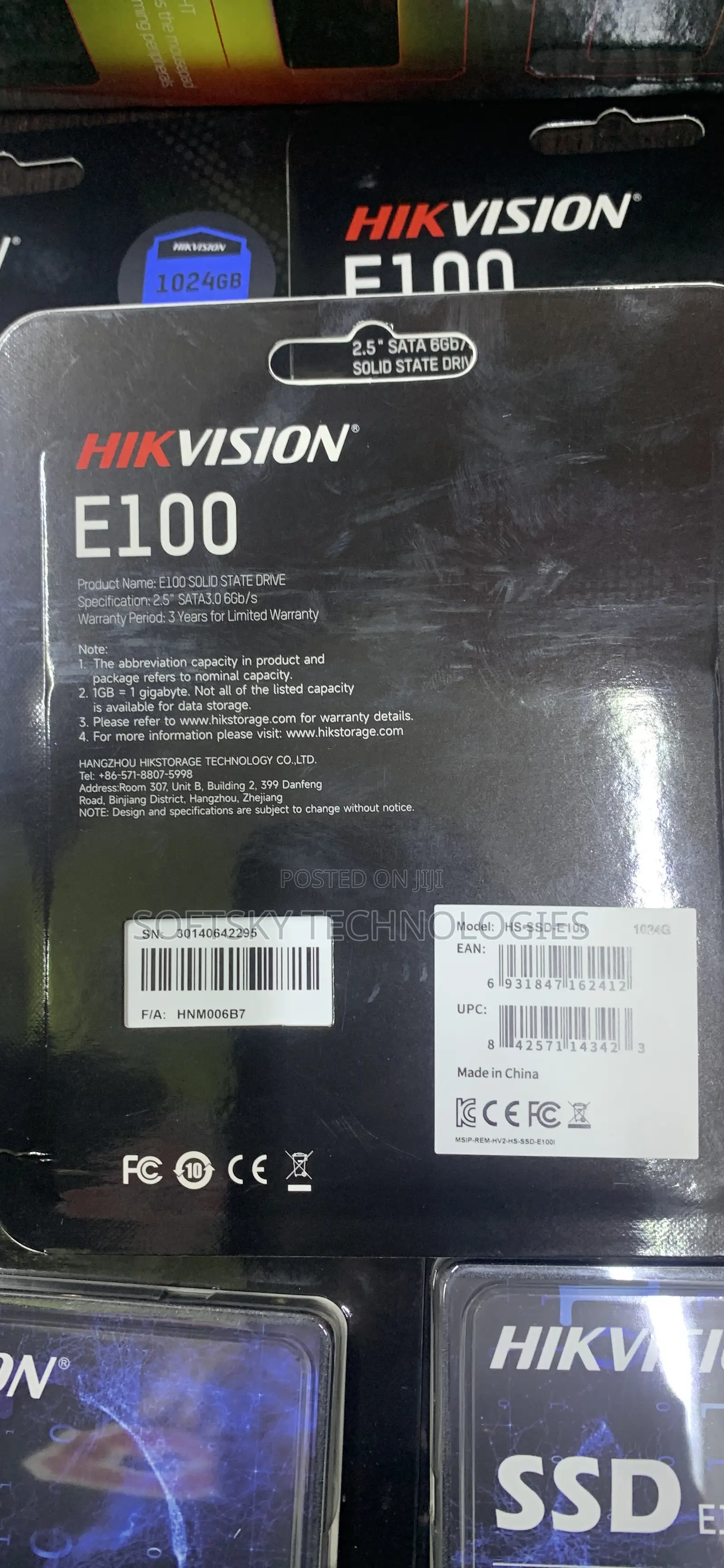 Hikvision E100 1tb Sata SSD