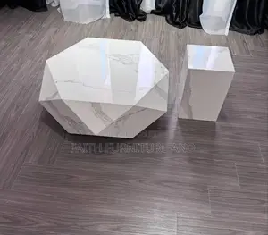 Marble Center Table and Side Stool