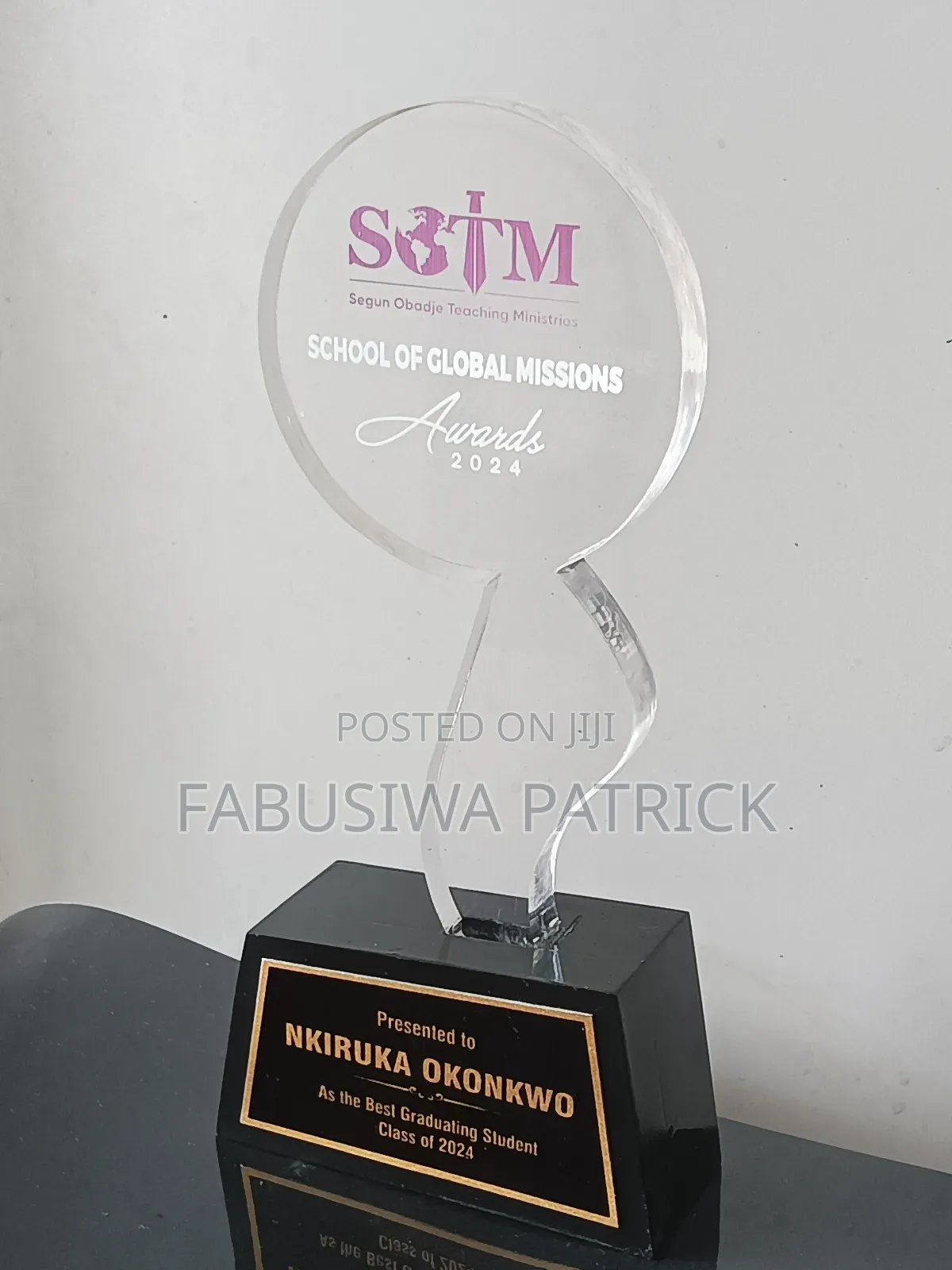 Award Trophy Crystal Plaque