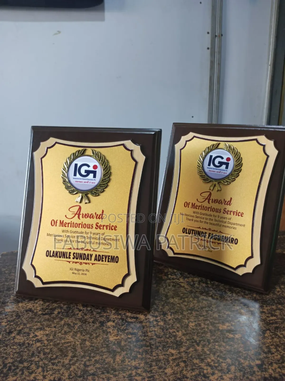 Award Trophy Crystal Plaque