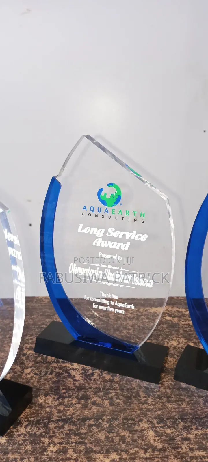 Award Trophy Crystal Plaque