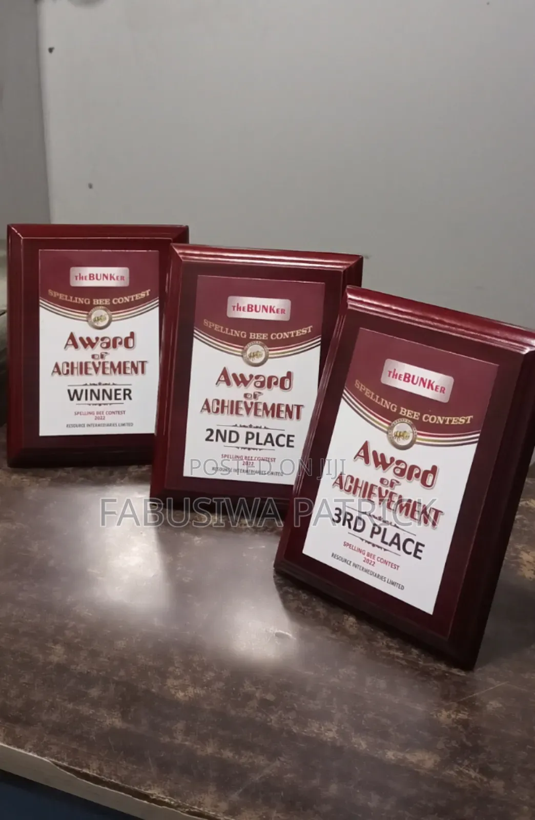 Award Trophy Crystal Plaque