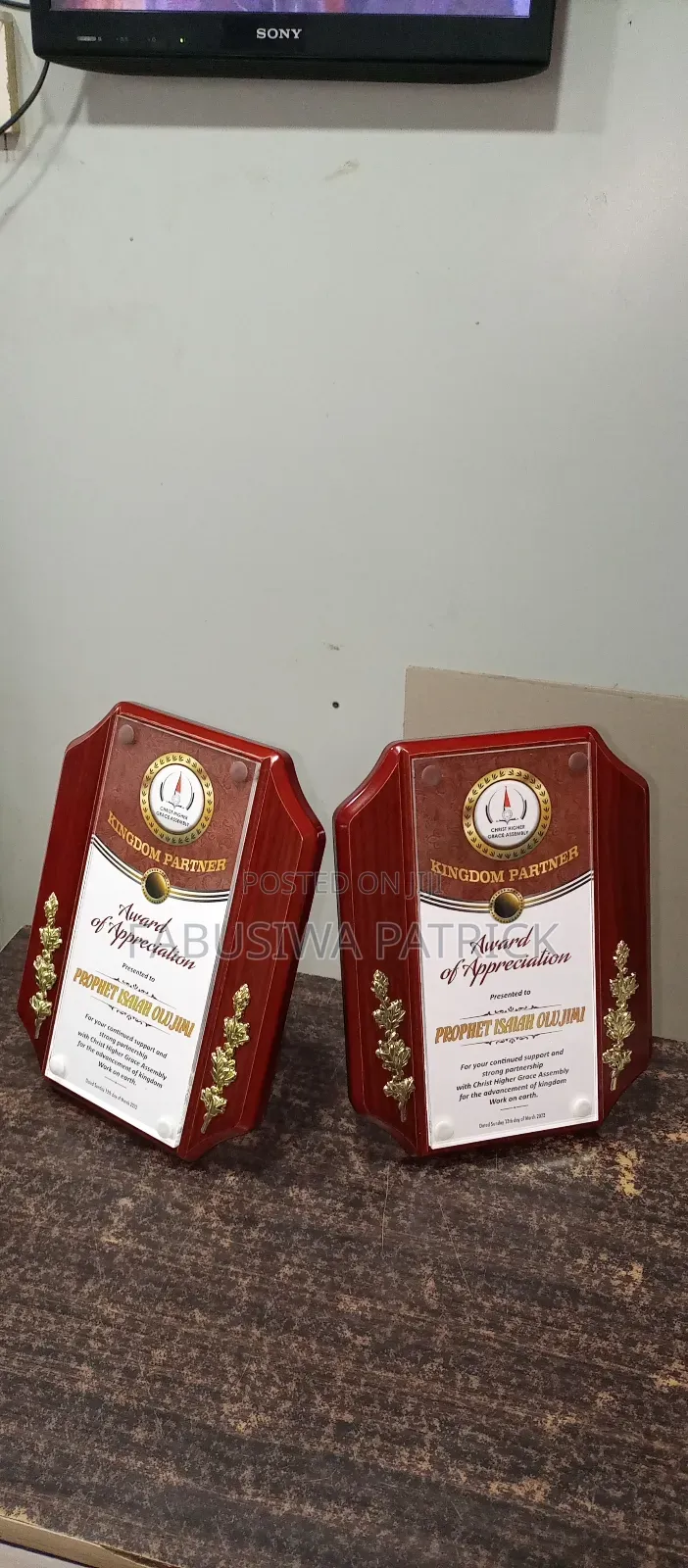 Award Trophy Crystal Plaque