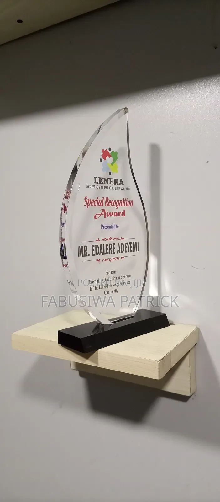 Award Trophy Crystal Plaque