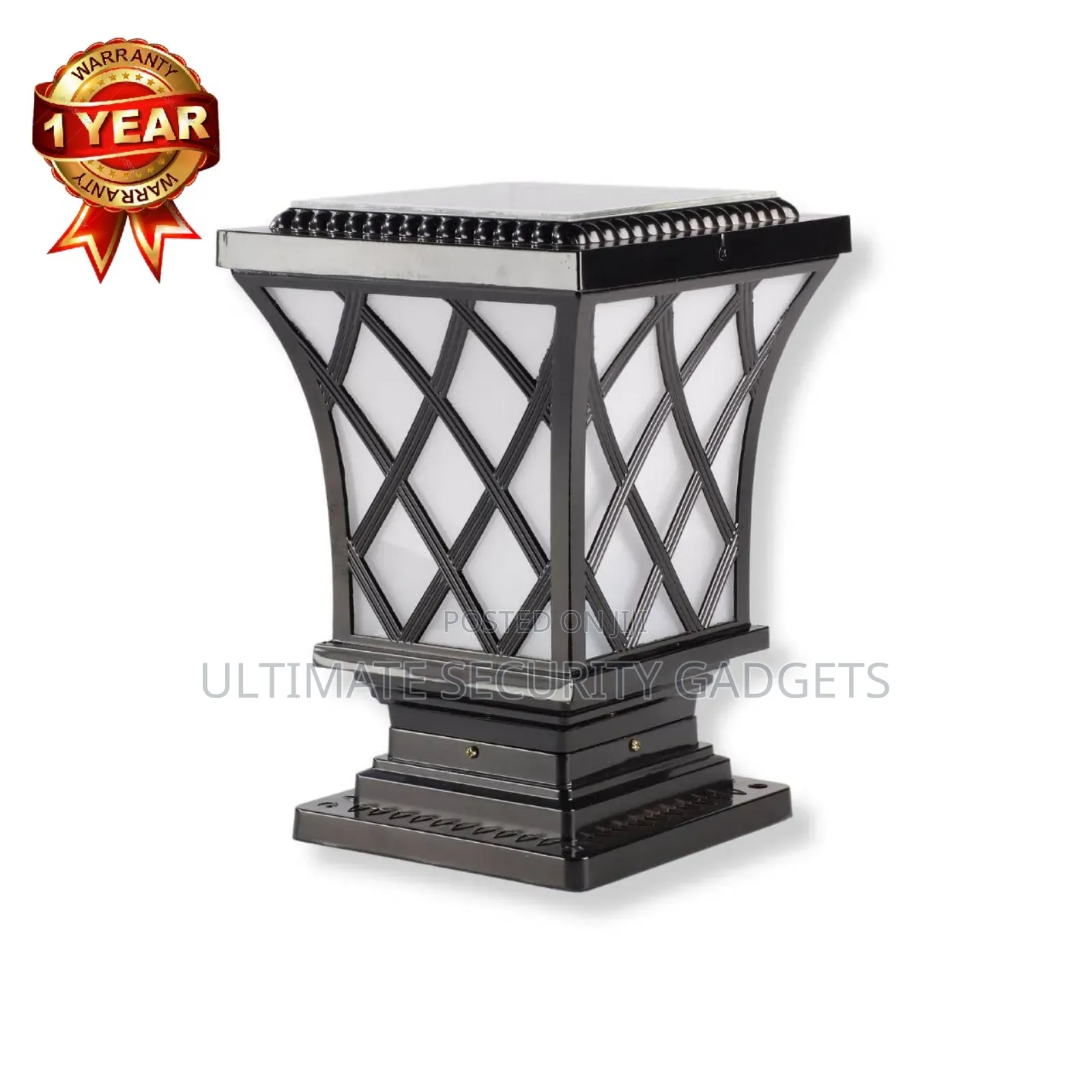 Solar Powered Pillar Waterproof Outdoor Light