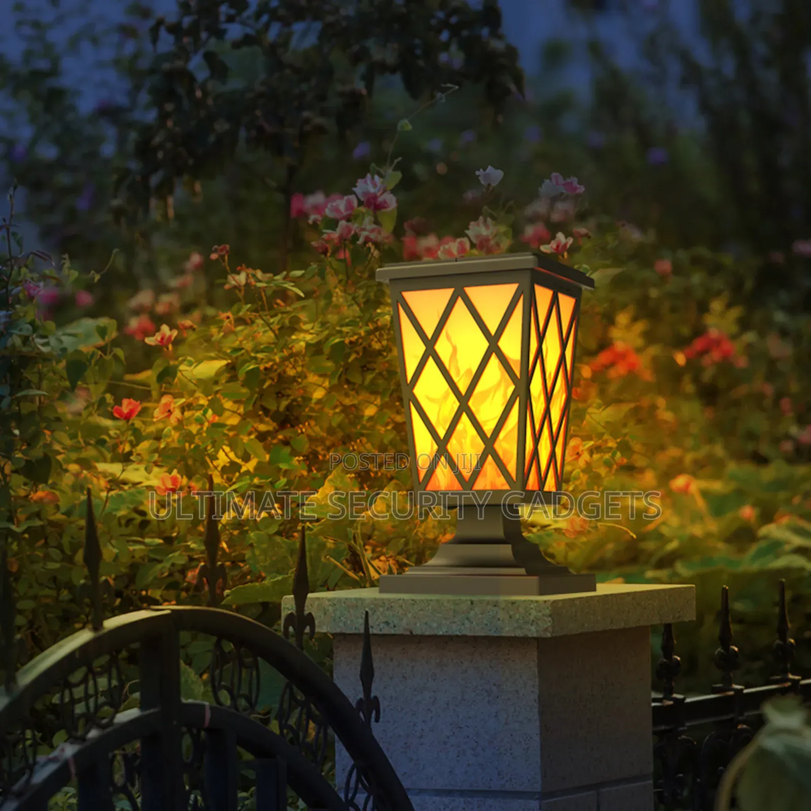 Solar Powered Pillar Waterproof Outdoor Light