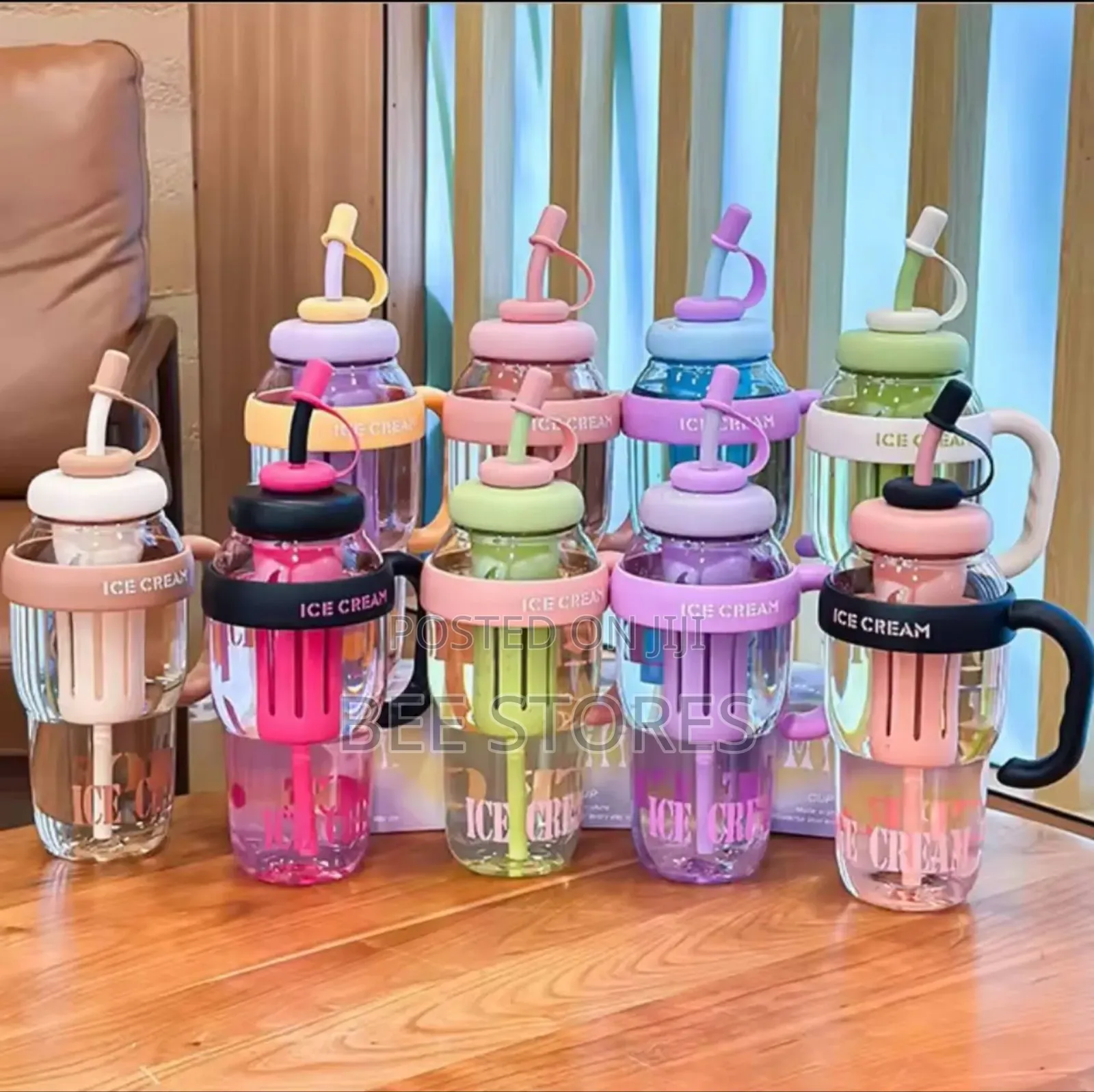 Plastic Water Bottle Cute Sippy Cup Leakproof With Straw