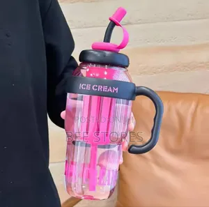 Plastic Water Bottle Cute Sippy Cup Leakproof With Straw