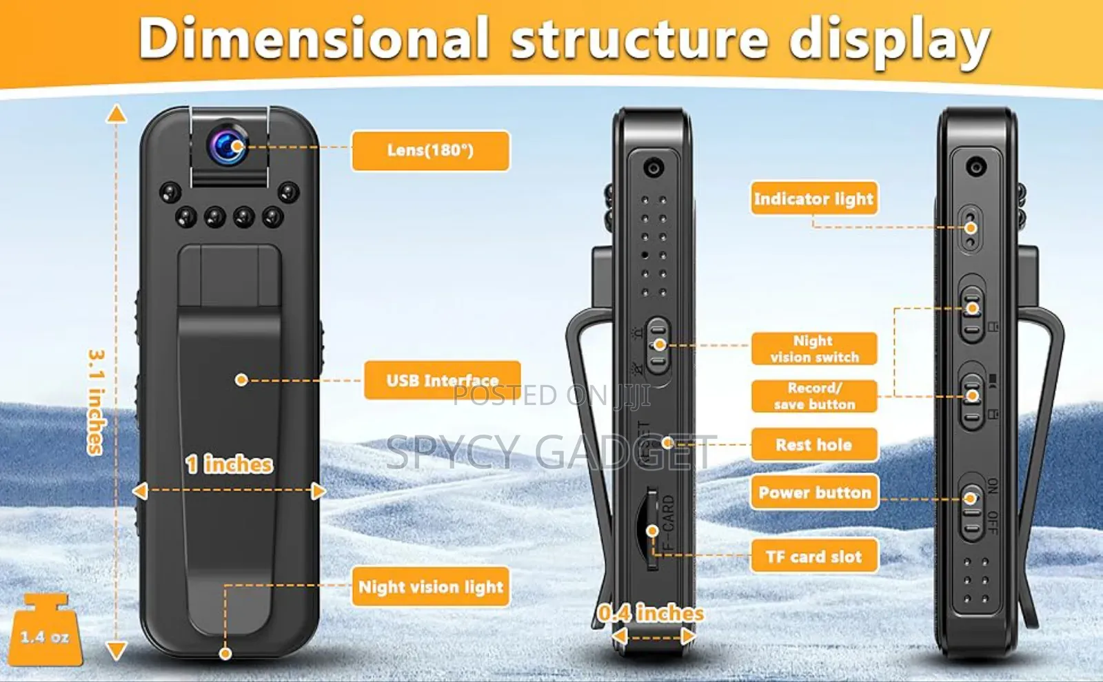 Hd Mini Body Camera With Night Vision