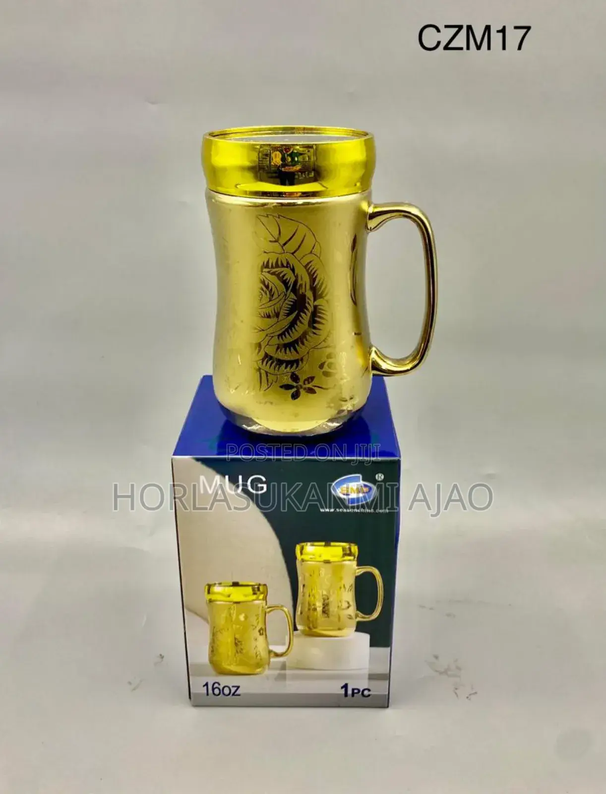 Gold Mirror Mug With Cover