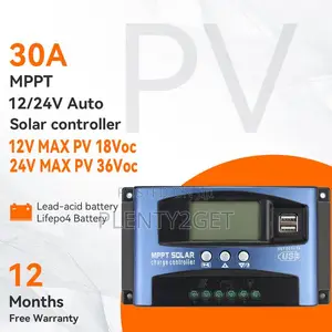 Powmr 30a MPPT Solar Charge Controller Dual Usb 12v 24v