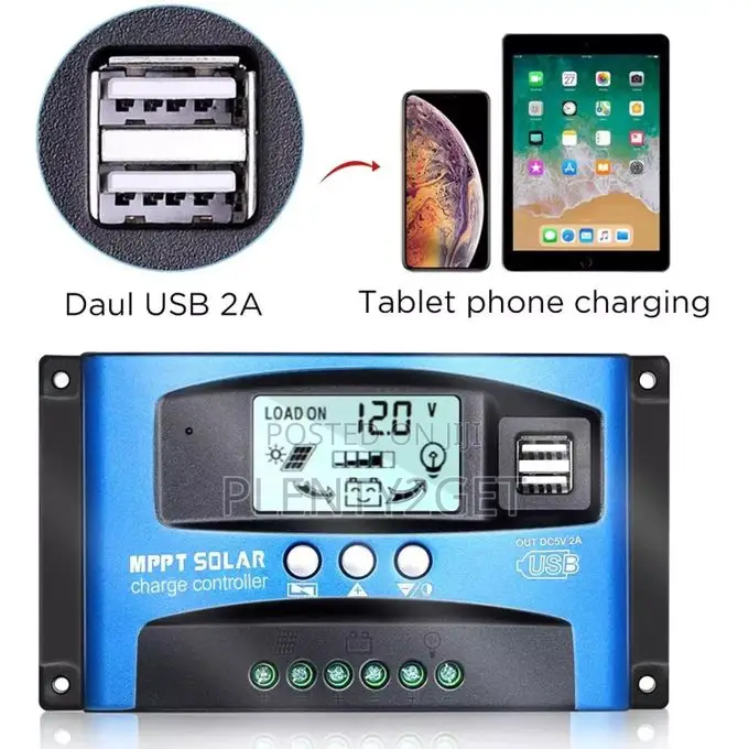 Powmr 30a MPPT Solar Charge Controller Dual Usb 12v 24v