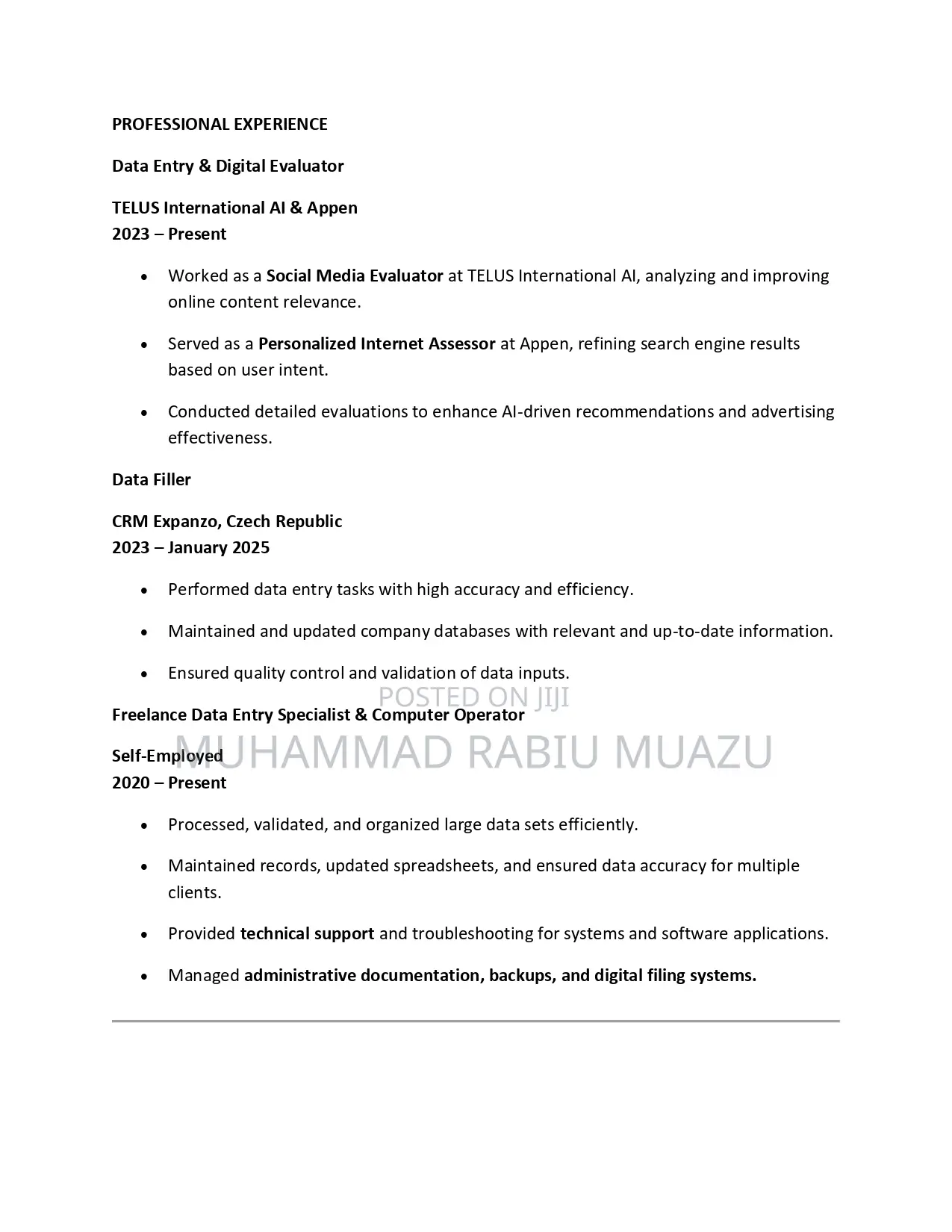 Remote Data Entry Specialist