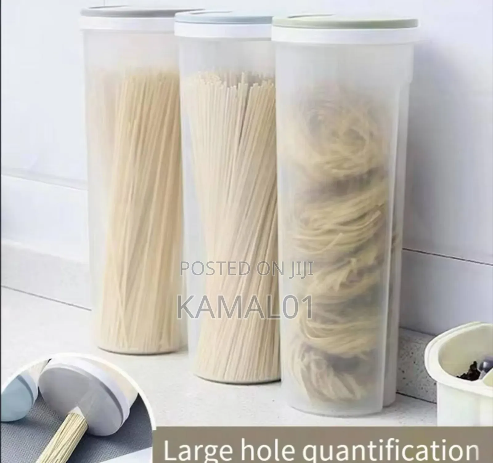 Kitchen Jars 2l Tall Clear Spaghetti Pasta Storage Container