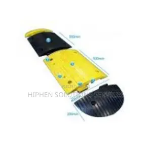 Black Rubber Speed Bump Breaker 75mm For Road