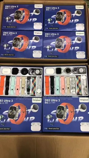 D93 Smart Watch Earpod Speaker 3in1 Fast Charger 7 Straps