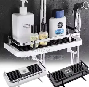 Shower Storage Holder Bathroom Shelf Pole Shelves Shampo