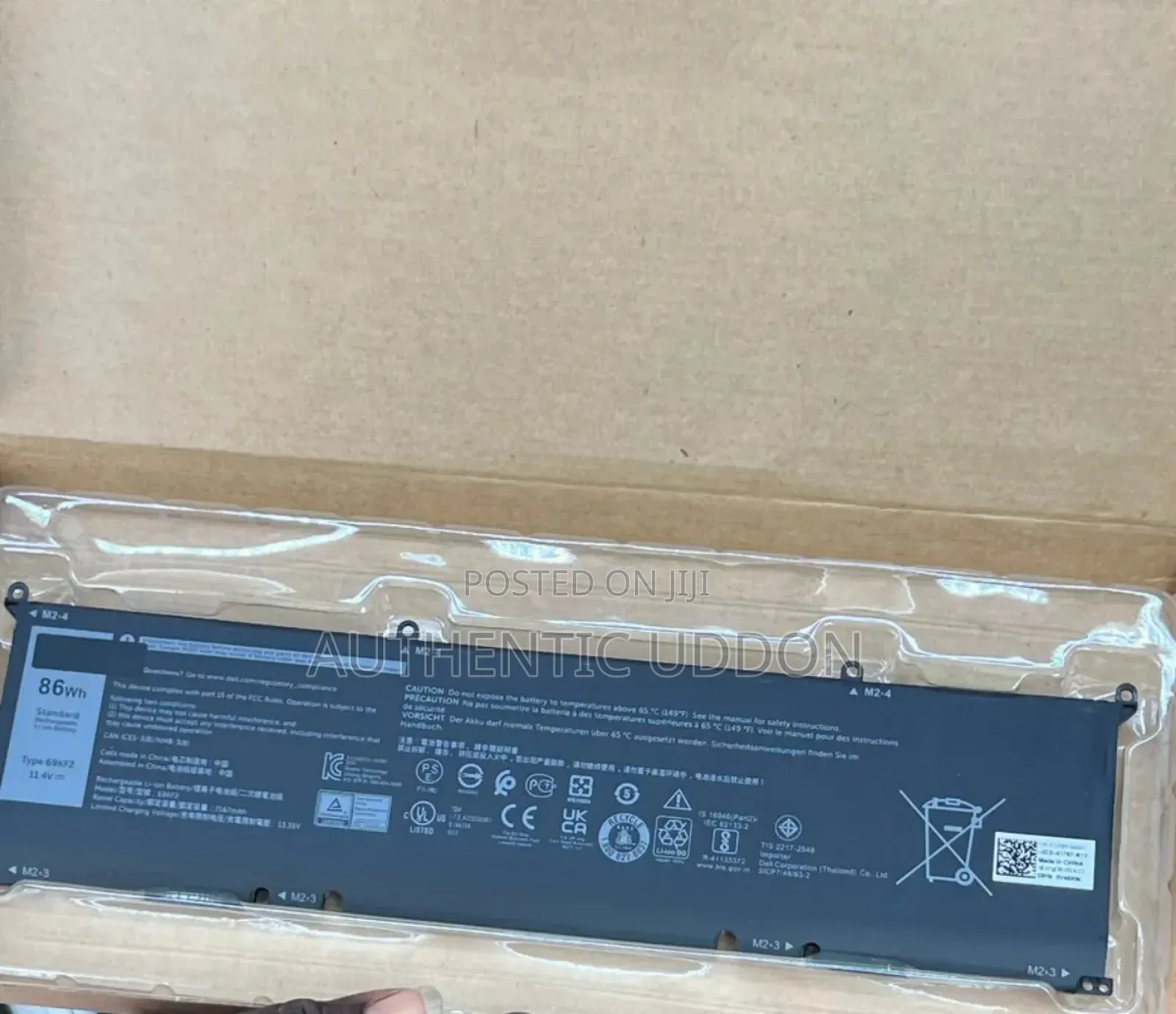 69kf2 6-Cell 86wh Battery Replacement for Dell XPS 15 9500
