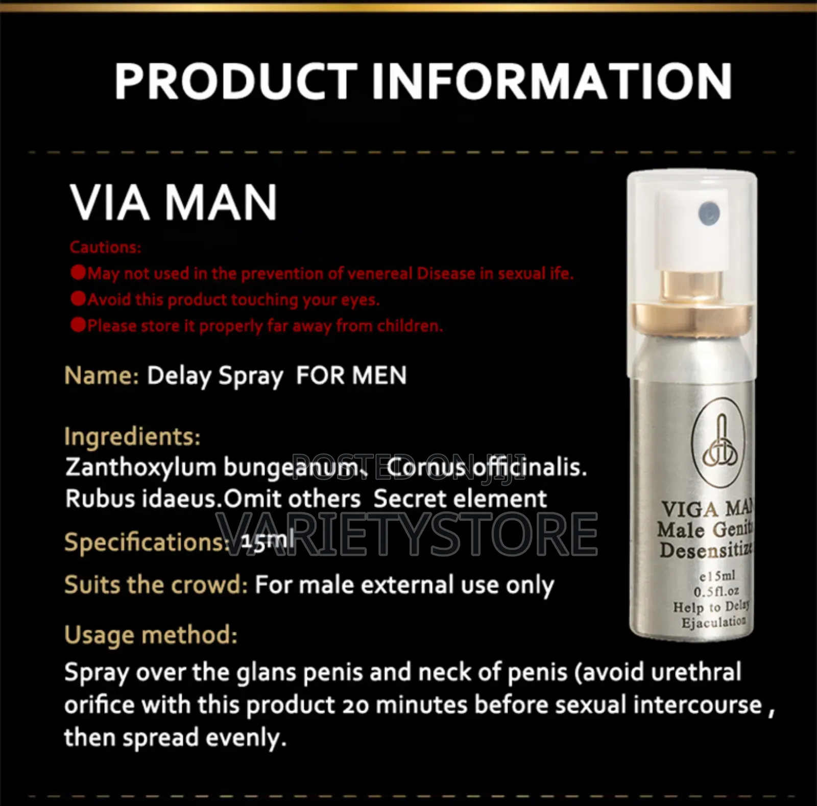Viga Man Delay Ejaculation Spray