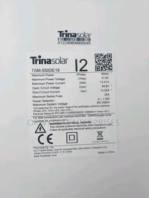550watts Trina Mono Crystalline Solar Panel Much Available