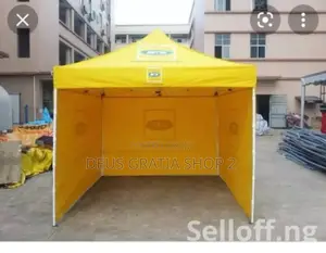Yellow Canopy Tent With 3 Side Covers
