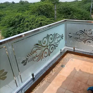 Glass With Intricate Flower Design