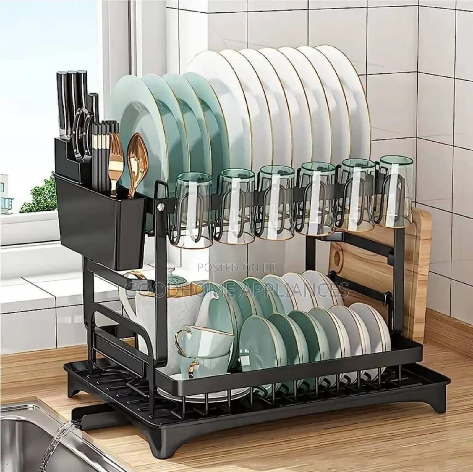 Dish Drainer With Cup Holder