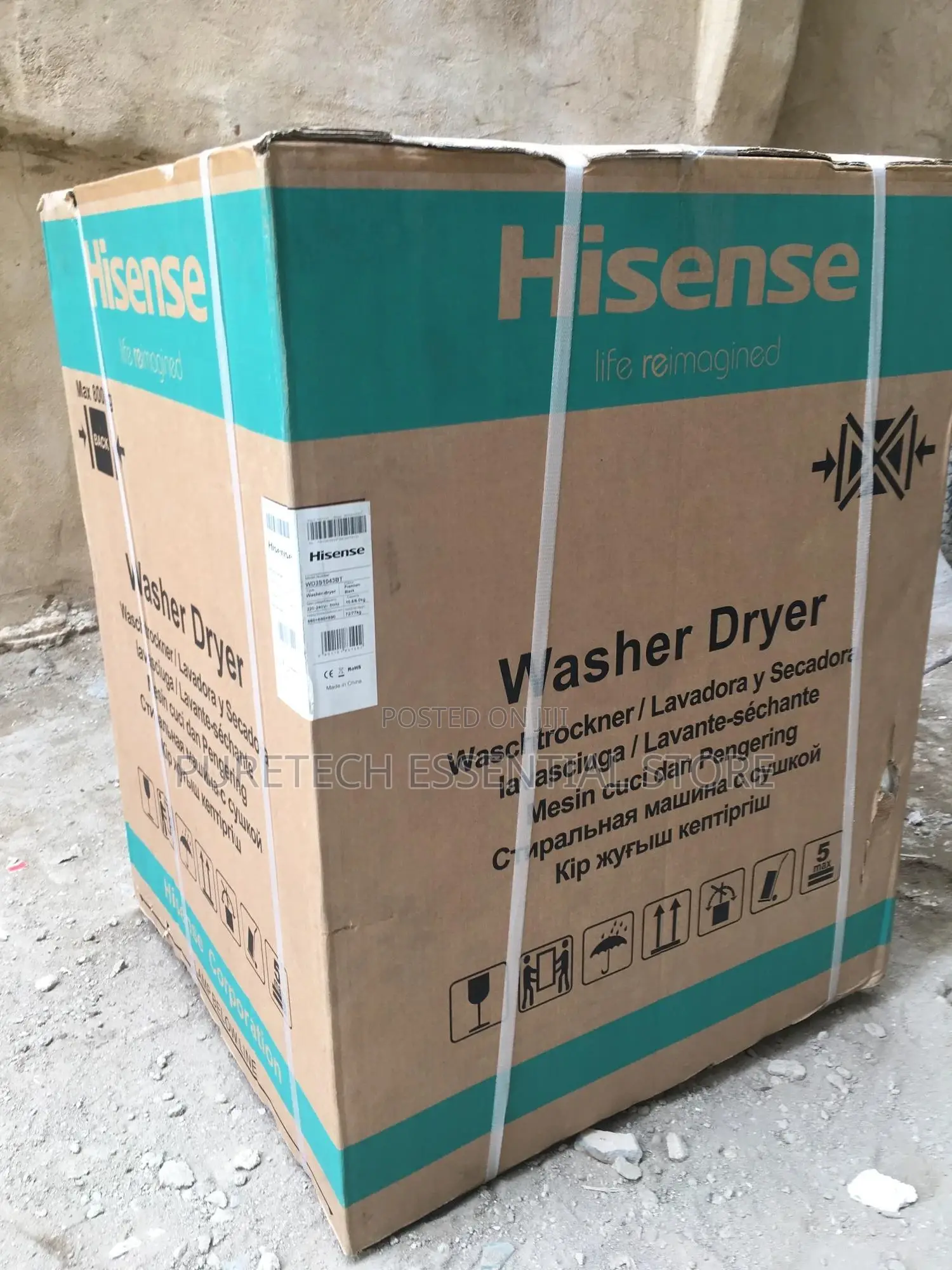 New Hisense 10.5kg Automatic Front Load Washer Dryer