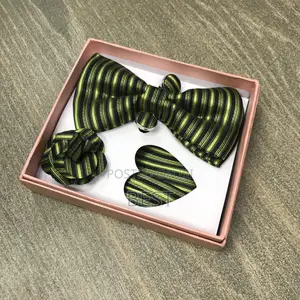 Quality Bow Tie Set With Pocket Square,Cufflinks Lapel Pin