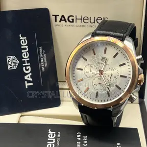 Tag Heuer Quality Men Genuine Leather Wristwatch