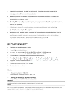 Female Admin/Office Assistant