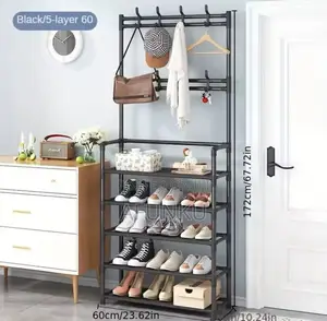 Simple Coat Rack With Shoe Storage Shelf