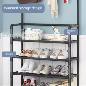 Simple Coat Rack With Shoe Storage Shelf