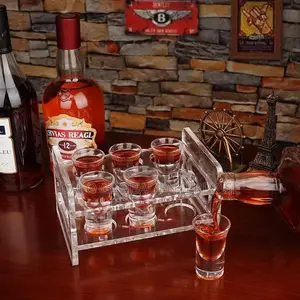 Acrylic Tequila Glass With Rack