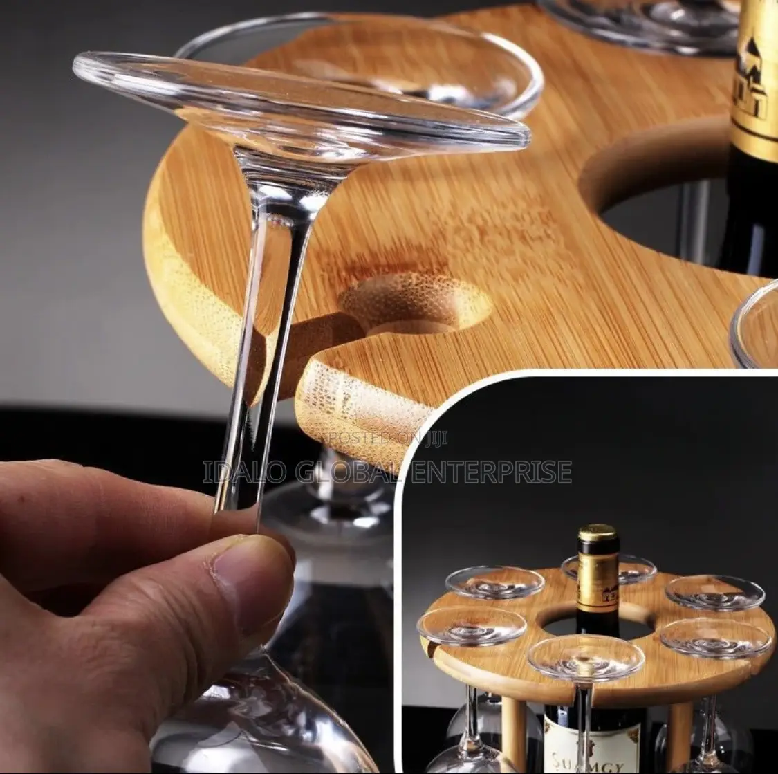 Wooden Wine Glass Holder